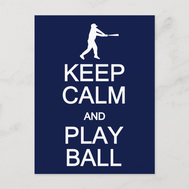 Keep Calm & Play Ball postcard, customise Postcard (Front)