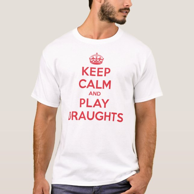 Keep Calm Play Draughts T-Shirt (Front)
