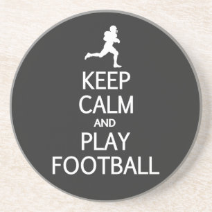 Keep Calm & Play Football custom colour coaster