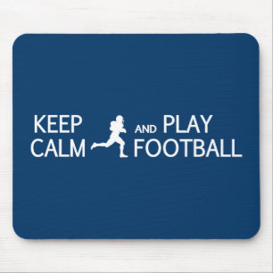 Keep Calm & Play Football custom colour mousepad