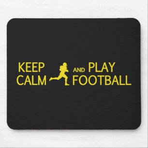 Keep Calm & Play Football custom colour mousepad