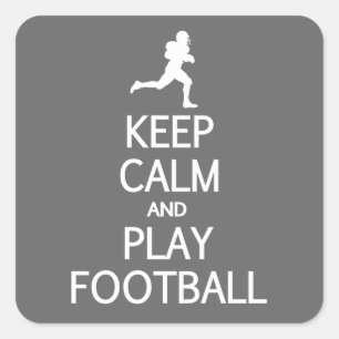 Keep Calm & Play Football custom colour stickers