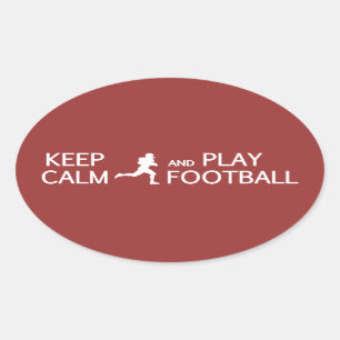 Keep Calm & Play Football custom colour stickers