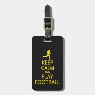 Keep Calm & Play Football custom luggage tag