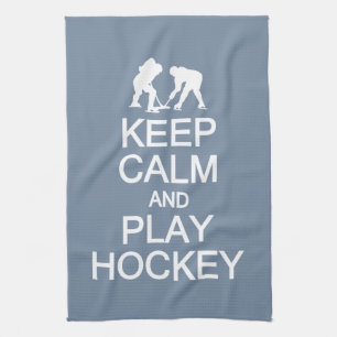 Keep Calm & Play Hockey custom color towel