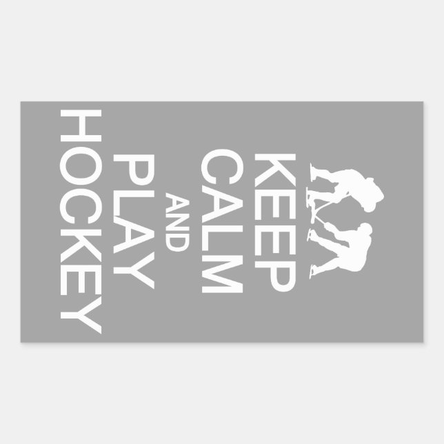 Keep Calm & Play Hockey custom colour stickers (Front)