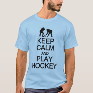 Keep Calm & Play Hockey shirt - choose style, colo