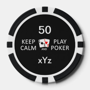 KEEP CALM & PLAY POKER custom chips