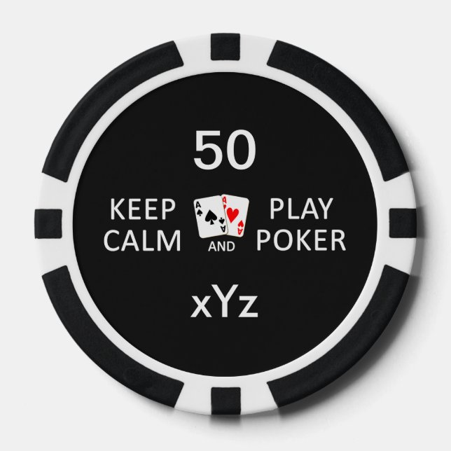 KEEP CALM & PLAY POKER custom chips (Front)
