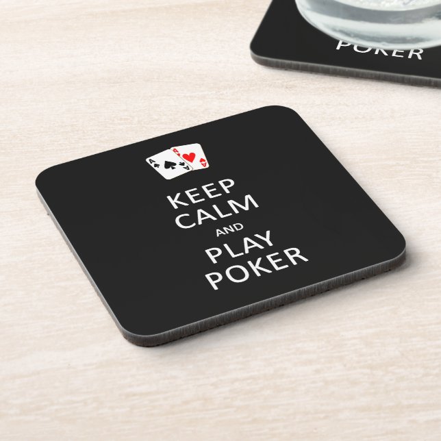 KEEP CALM & PLAY POKER custom coasters (Left Side)