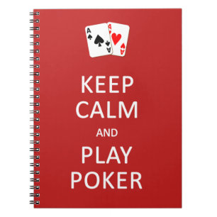 KEEP CALM & PLAY POKER custom notebook