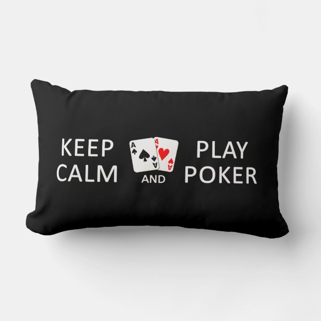 Keep Calm & Play Poker custom pillow (Front)