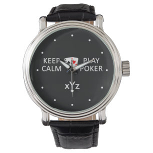 KEEP CALM & PLAY POKER custom watches