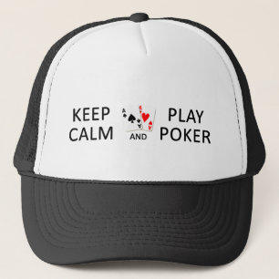 KEEP CALM & PLAY POKER hat - choose colour