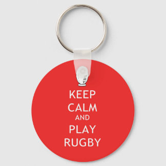 Keep Calm & Play Rugby Key Ring