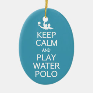 Keep Calm & Play Water Polo custom ornament