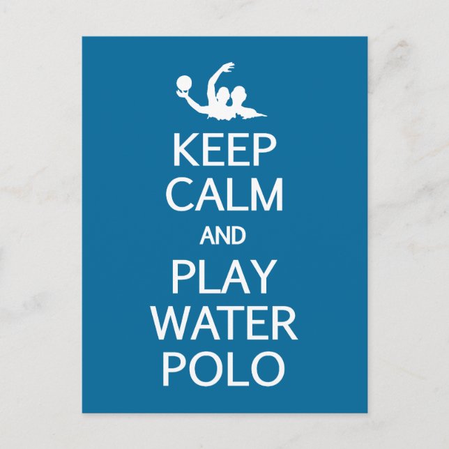 Keep Calm & Play Water Polo custom postcard (Front)