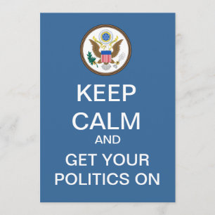 KEEP CALM Political Debate Party Invitation