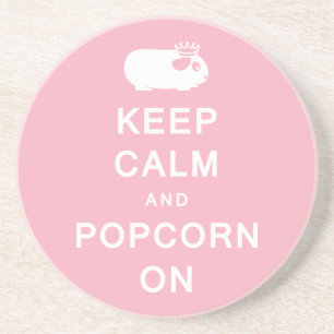 Keep Calm & Popcorn On Coaster