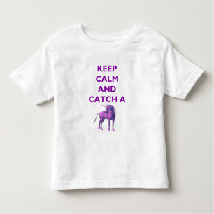 Keep Calm, Purple Unicorn Toddler Fine Jersey Tee