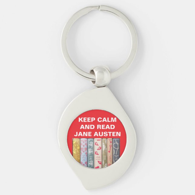 Keep Calm, Read Jane Austen Key Ring (Front)