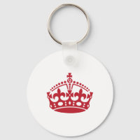 Keep calm red victory crown