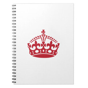 Keep calm red victory crown notebook