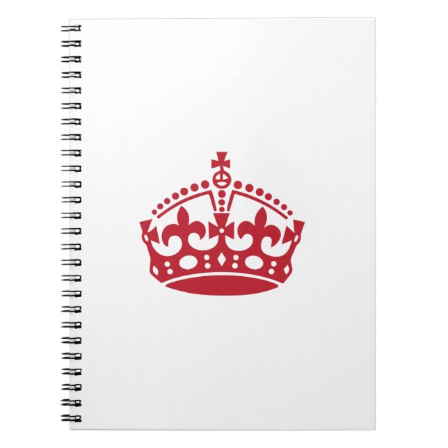 Keep calm red victory crown notebook (Front)