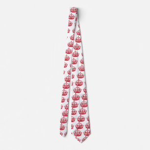 Keep calm red victory crown tie