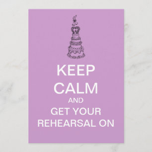Keep Calm Rehearsal Dinner Invitation