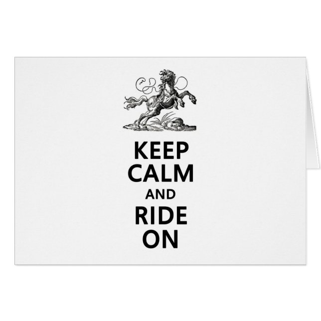 Keep Calm & Ride On (Front Horizontal)