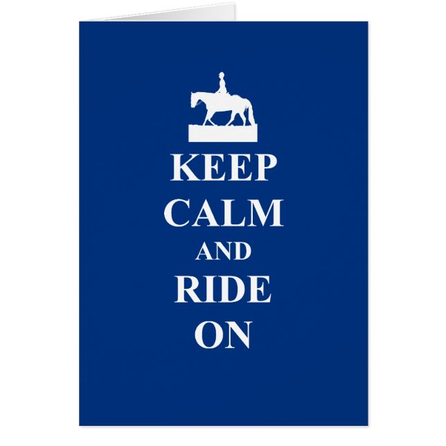 Keep calm & ride on (blue) (Front)