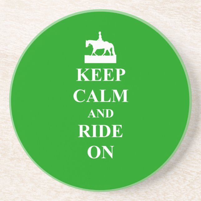 Keep calm & ride on coaster (Front)
