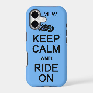 Keep Calm & Ride On custom monogram phone cases
