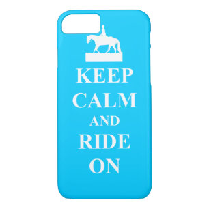Keep calm & ride on (light blue) iPhone 8/7 case