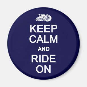 Keep Calm & Ride On magnet