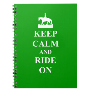 Keep calm & ride on notebook