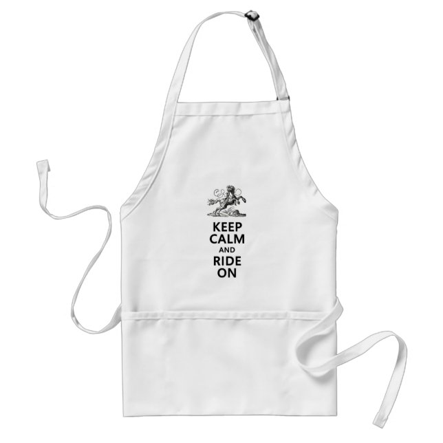 Keep Calm & Ride On Standard Apron (Front)