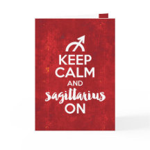 Keep Calm Sagittarius On Birthday Red