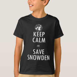 Keep Calm Save Snowden Dark Shirt