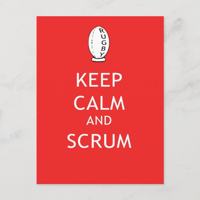 Keep Calm & Scrum Postcard (Front)