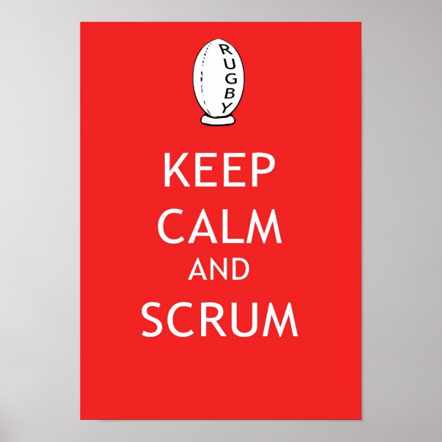 Keep Calm & Scrum Poster (Front)