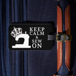 Keep Calm Sew On Crafts / Crown Logo Dark Luggage Tag