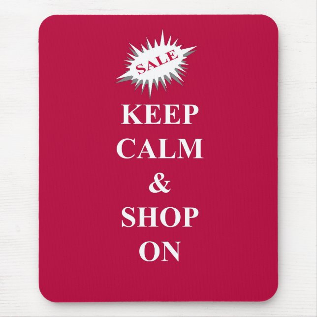 keep calm & shop on mouse pad (Front)