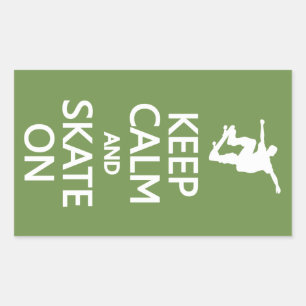 Keep Calm & Skate On custom colour stickers
