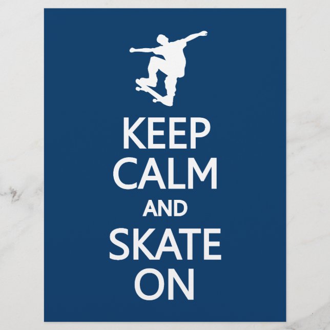 Keep Calm & Skate On custom flyers (Front)