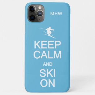 Keep Calm & Ski On custom monogram & colour cases
