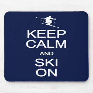 Keep Calm & Ski On mousepad