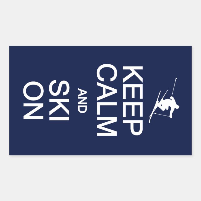 Keep Calm & Ski On stickers (Front)