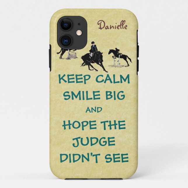 Keep Calm, Smile Big Equestrian Case-Mate iPhone Case (Back)
